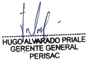 Firma HUGO ALVARADO PRIALE